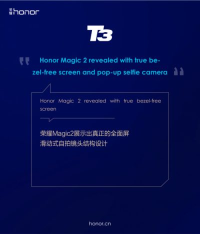 榮耀Magic2德國亮相，全新全面屏獲國內(nèi)外媒體狂贊