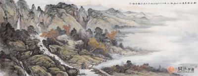 沙發(fā)背景墻裝飾用余靜山水畫 提品位調(diào)氣場(chǎng)！