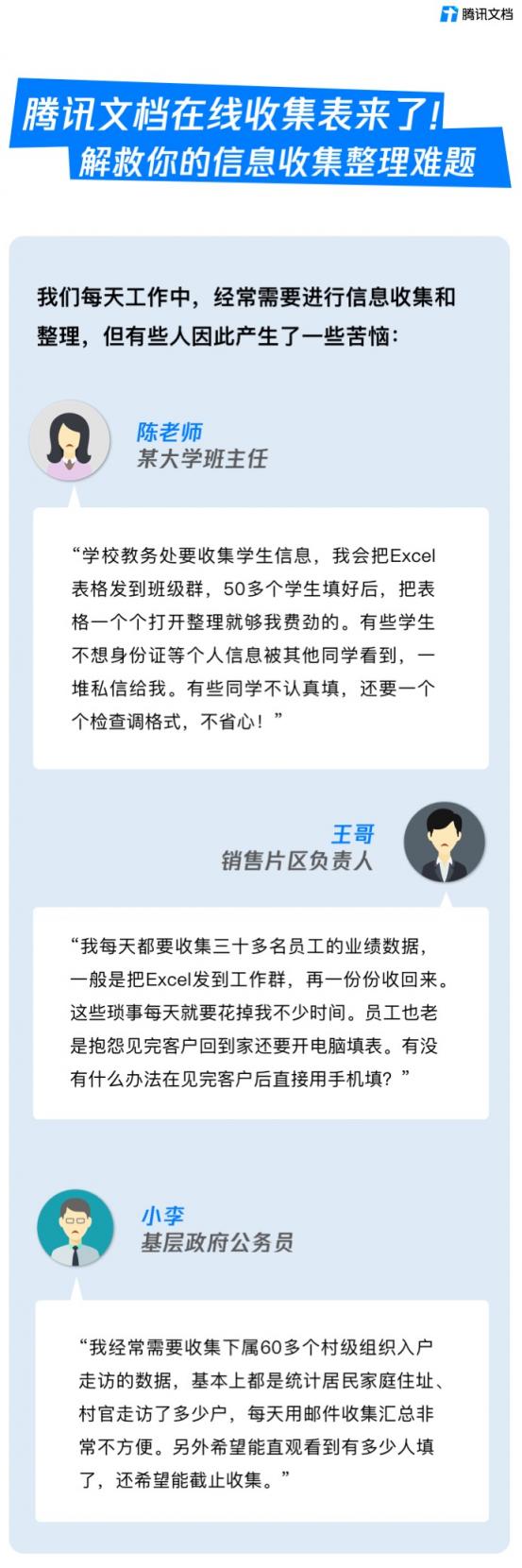 騰訊文檔在線收集表來(lái)了！解救你的信息收集整理難題