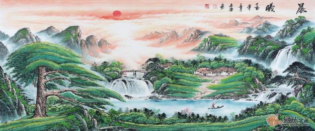 客廳沙發(fā)墻掛什么好？易從網(wǎng)名人字畫裝飾風(fēng)水順暢財運旺！