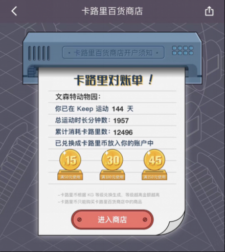 Keep真會(huì)玩！開(kāi)設(shè)首家卡路里百貨商店，出售美好人生！