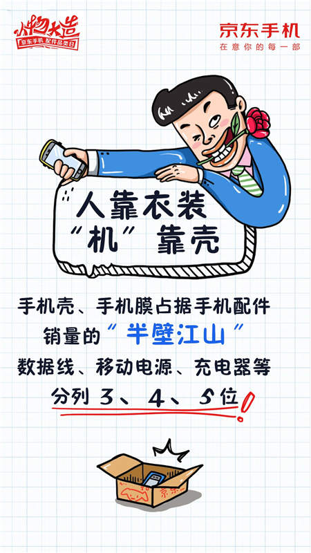 京東手機配件出品“玩皮書”創(chuàng)意配件數(shù)據(jù)長圖