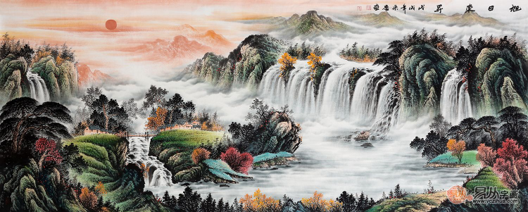 辦公室掛風(fēng)水畫裝飾，宋唐手繪國畫美麗雅致風(fēng)水順暢！