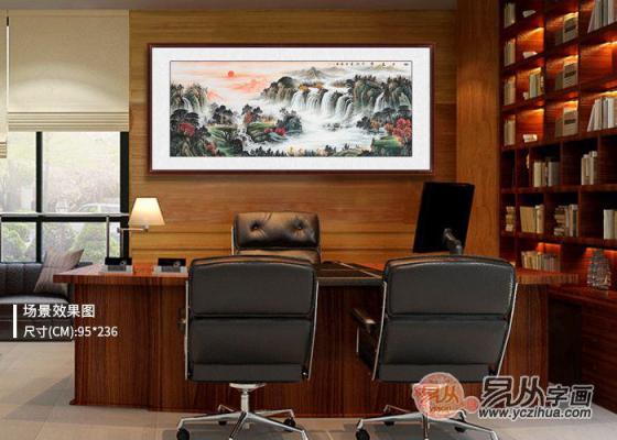 辦公室掛風(fēng)水畫裝飾，宋唐手繪國畫美麗雅致風(fēng)水順暢！