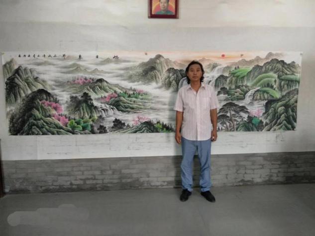辦公室掛風(fēng)水畫裝飾，宋唐手繪國畫美麗雅致風(fēng)水順暢！