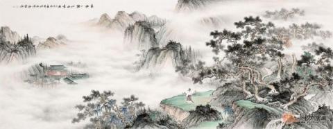 客廳靠山圖掛什么好？精品山水國畫裝飾客廳大氣風水好！