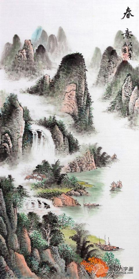 家里走廊掛什么畫好？手繪國畫裝飾家居藝術(shù)風(fēng)水好！