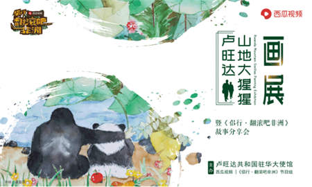 盧旺達(dá)大使館聯(lián)合侶行、西瓜視頻舉辦“盧旺達(dá)山地大猩猩畫展”
