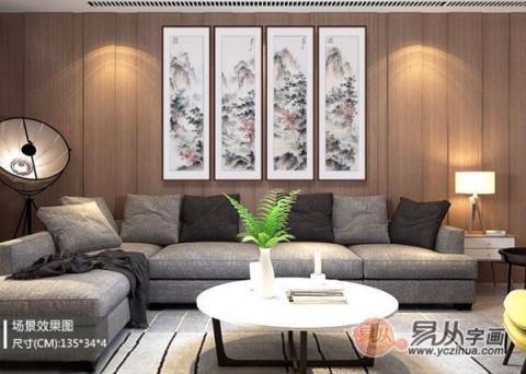 中式客廳掛什么畫好？仿古山水更有“儒雅中國風(fēng)”