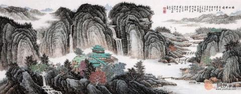 許吉爾山水畫作品如何？許吉爾國畫山水市場價格多少！