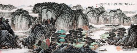 許吉爾山水畫作品如何？許吉爾國畫山水市場價格多少！
