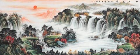 客廳沙發(fā)墻掛畫(huà)推薦！五幅山水國(guó)畫(huà)打造不同美麗的家！