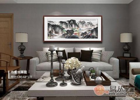 客廳沙發(fā)墻掛畫(huà)推薦！五幅山水國(guó)畫(huà)打造不同美麗的家！