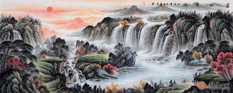 辦公室風(fēng)水畫裝飾？宋唐山水國畫裝飾旺財(cái)好運(yùn)來！