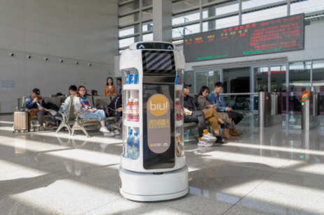 高鐵站里的雙十一，蘇寧無人售貨機小BIu上崗