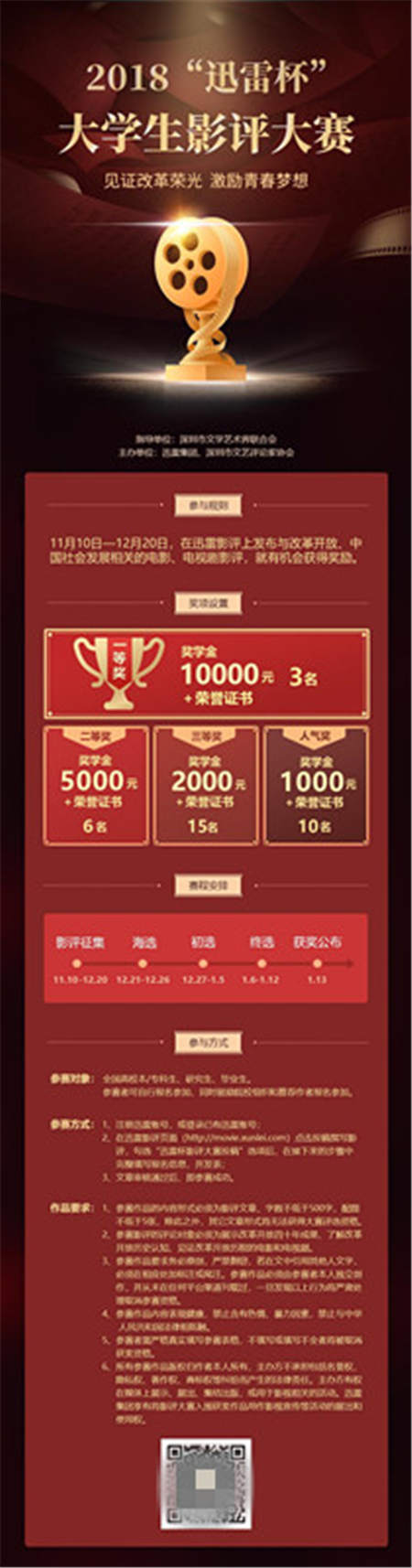 寫影評贏萬元獎金，“迅雷杯”大學(xué)生影評大賽即將開啟