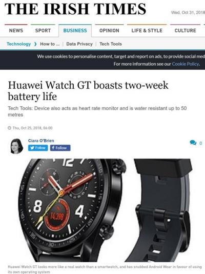 HUAWEI WATCH GT雙十一火爆國內(nèi)市場， 看看外媒是怎么評價它的？