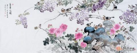 當(dāng)代花鳥畫美女作家，許芬藝術(shù)簡介