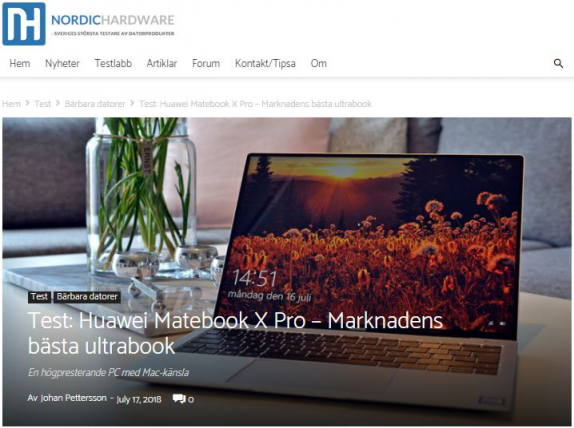 實(shí)力猛將！HUAWEI MateBook X Pro征服“高冷范”的北歐市場(chǎng)