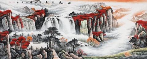 客廳裝飾掛什么畫(huà)？山水國(guó)畫(huà)裝飾旺財(cái)好運(yùn)來(lái)！