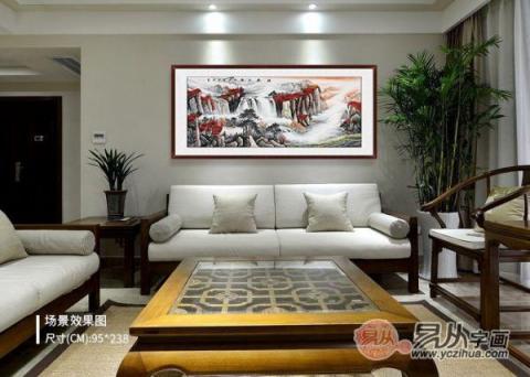 客廳裝飾掛什么畫(huà)？山水國(guó)畫(huà)裝飾旺財(cái)好運(yùn)來(lái)！