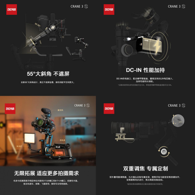 智云震撼發(fā)布云鶴3S穩(wěn)定器，性能提升有諸多創(chuàng)新