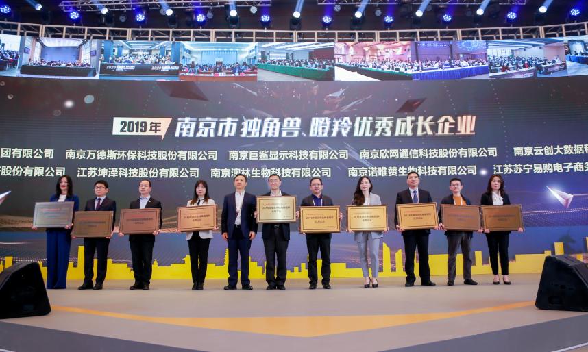 喜訊！云創(chuàng)大數(shù)據(jù)膺選“2019年南京市獨(dú)角獸瞪羚優(yōu)秀企業(yè)”！