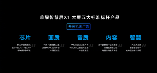 樹立標(biāo)桿品質(zhì)還沒有開關(guān)機(jī)廣告，榮耀智慧屏X1成端午超值選購大屏