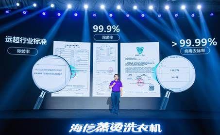 健康洗衣新物種來了！海信發(fā)布“離子蒸燙洗”黑科技