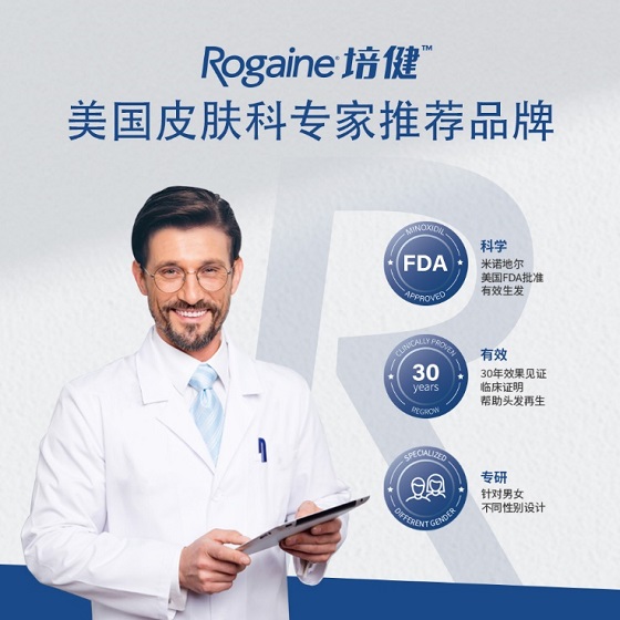 最有效治療脫發(fā)品牌！美國(guó)Rogaine進(jìn)入中國(guó)
