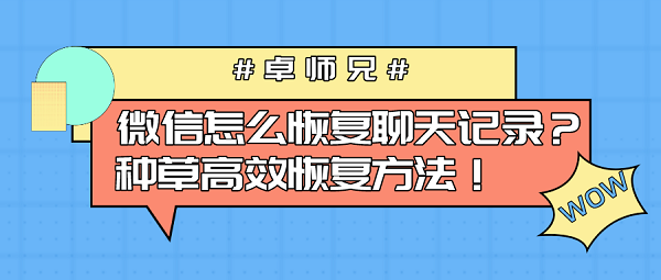 微信怎么恢復(fù)聊天記錄？種草高效恢復(fù)方法！