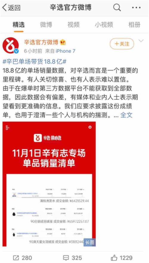 不玩虛的，辛選硬核曬出18.8億數(shù)據(jù)