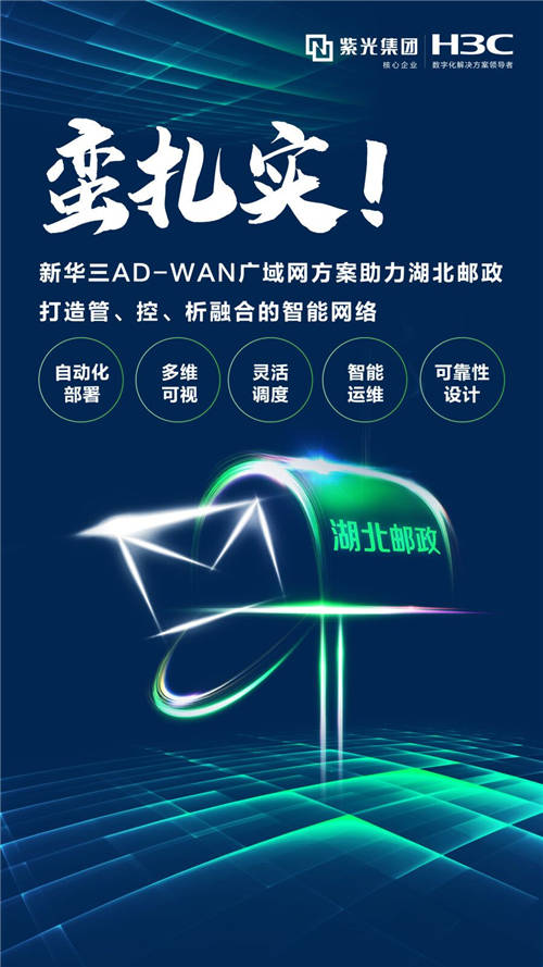 助力湖北郵政按下轉(zhuǎn)型“快進鍵” 新華三AD-WAN在行動