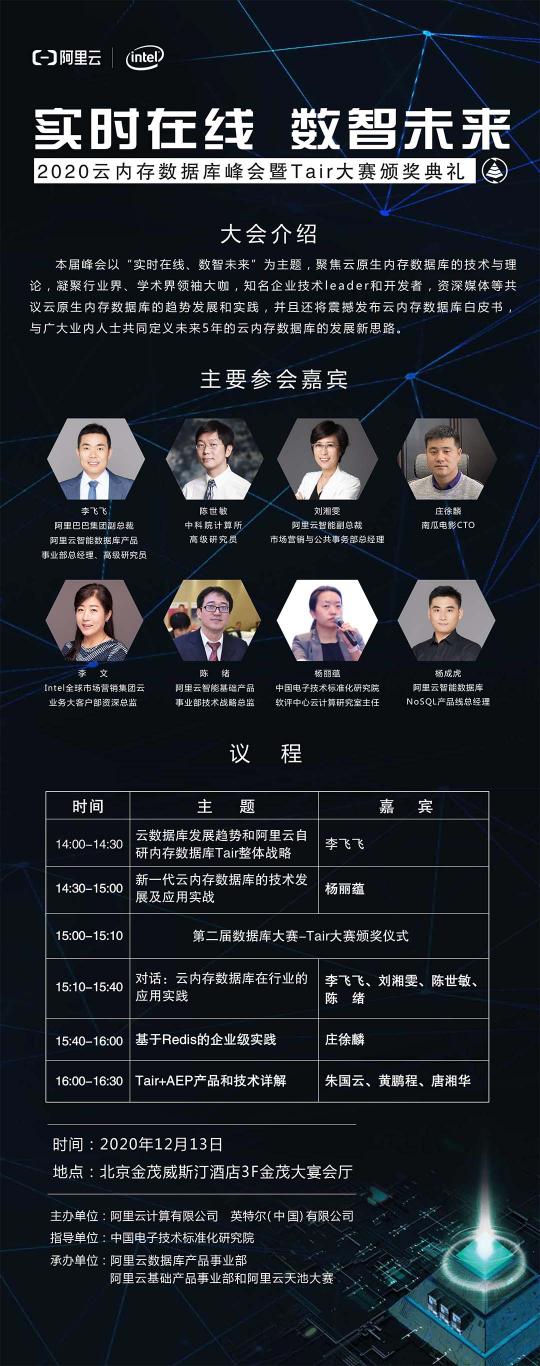 【線下首場(chǎng)免費(fèi)報(bào)名啦】阿里云2020云內(nèi)存數(shù)據(jù)庫(kù)峰會(huì) 年度開發(fā)者的盛宴！