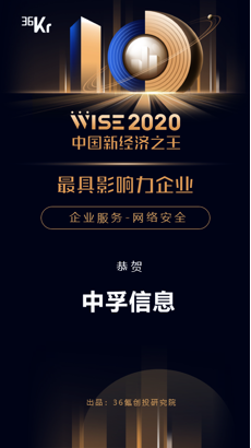 打造信創(chuàng)領先品牌，中孚信息獲評36氪「2020最具影響力企業(yè)」