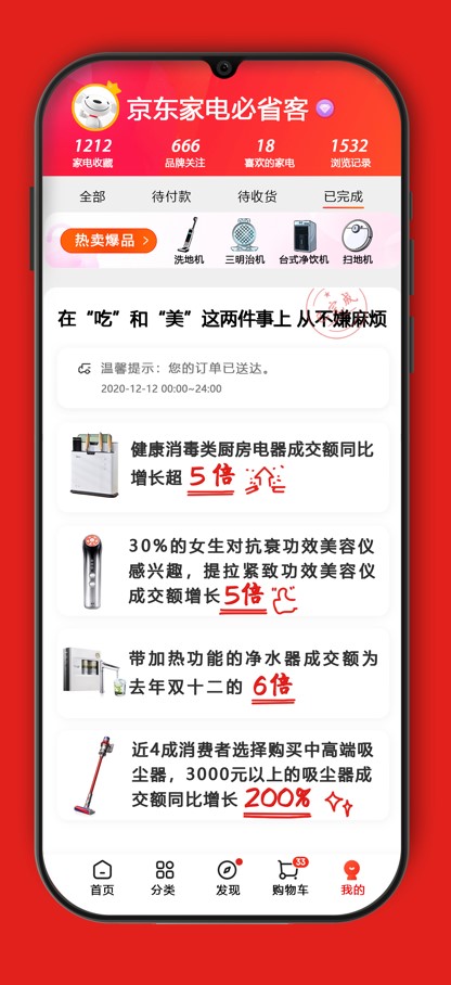 健康消毒類廚房電器同比增長超5倍，京東12.12成品牌商家年終最大增量場