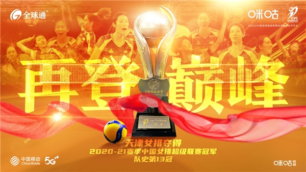 天津女排衛(wèi)冕聯(lián)賽冠軍 中國(guó)移動(dòng)咪咕深耕“5G云賽場(chǎng)”見(jiàn)證新時(shí)代女排精神