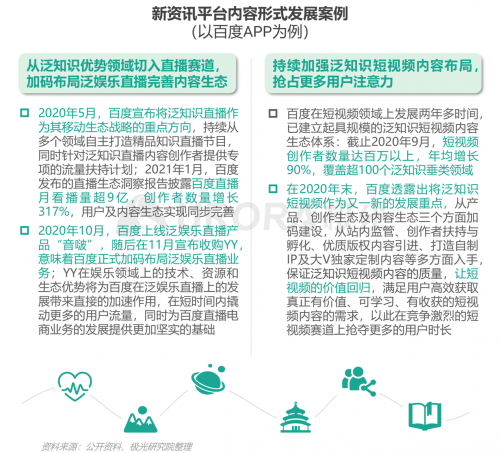 極光：頭部新資訊平臺(tái)月活破億，持續(xù)加碼布局短視頻及直播內(nèi)容