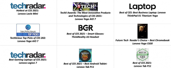 CES 2021橫掃38項全球頂級媒體大獎！聯(lián)想ThinkPad與ThinkBook 扛起PC行業(yè)實(shí)力大旗