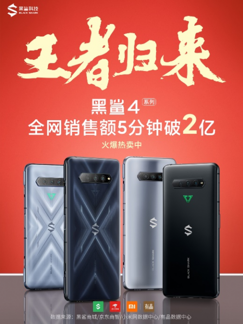 黑鯊4系列首銷(xiāo)“遭瘋搶”，5分鐘破2億