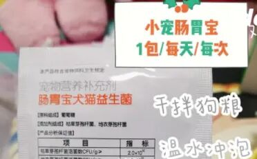 開(kāi)心狗娃家中常備的寵物專(zhuān)用益生菌——小寵腸胃寶
