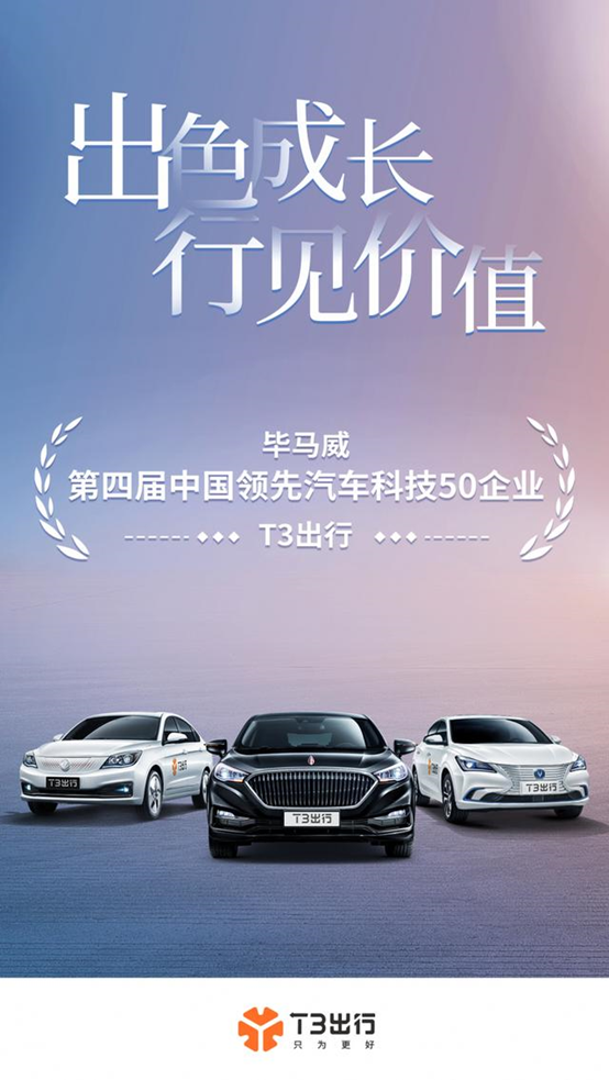 T3出行入選畢馬威中國領(lǐng)先汽車科技50企業(yè)榜單，連續(xù)兩年獲行業(yè)肯定