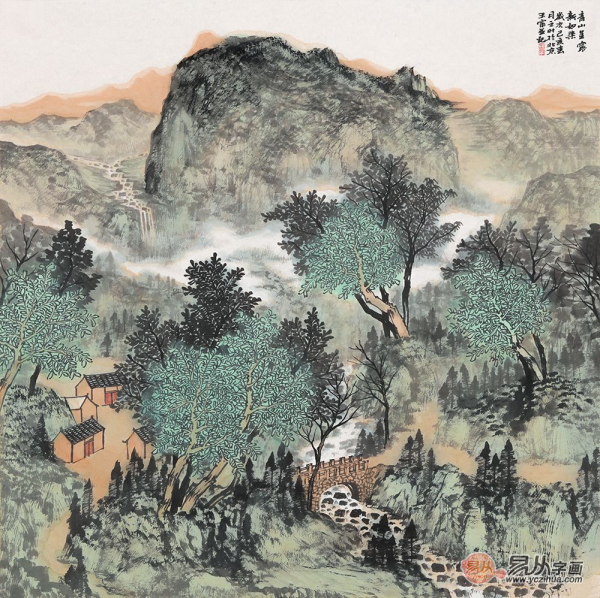 室內(nèi)背景墻裝飾畫選擇沒(méi)思路？看看畫家王寧山水畫