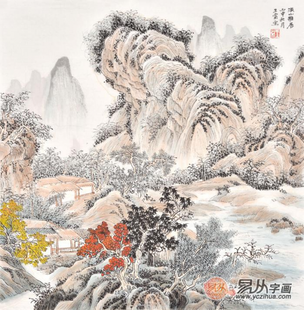 室內(nèi)背景墻裝飾畫選擇沒(méi)思路？看看畫家王寧山水畫