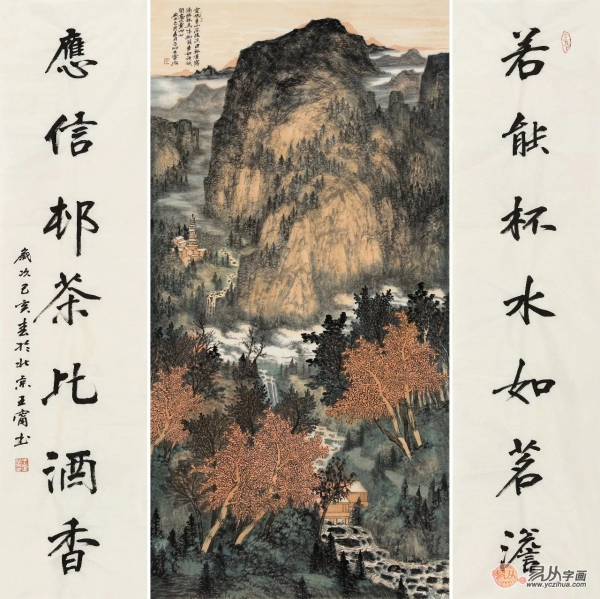 室內(nèi)背景墻裝飾畫選擇沒(méi)思路？看看畫家王寧山水畫