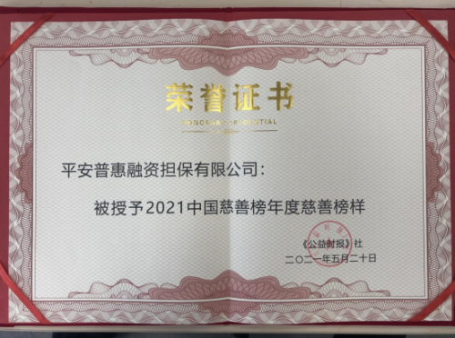 多角度、深層次履行社會責任，平安普惠榮獲“年度慈善榜樣”