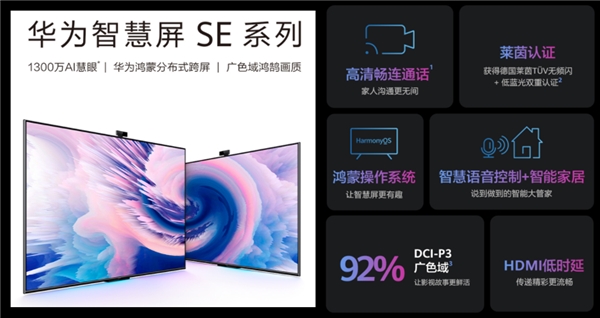 鴻蒙2.0發(fā)布 華為智慧屏SE榮登京東618開(kāi)門(mén)紅55英寸銷(xiāo)售額TOP1