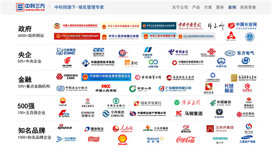 中科三方為深交所等眾多金融機構(gòu)提供域名管理安全服務