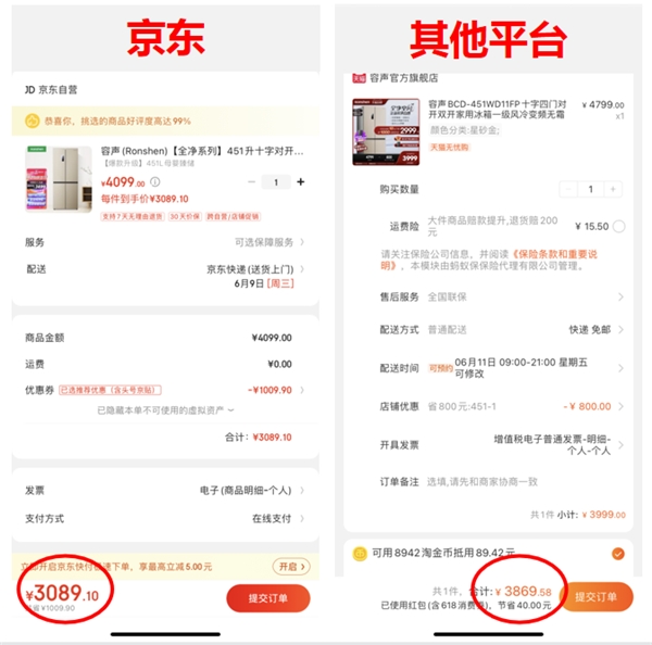 京東618挑戰(zhàn)全網底價，6月10日家電全場9折