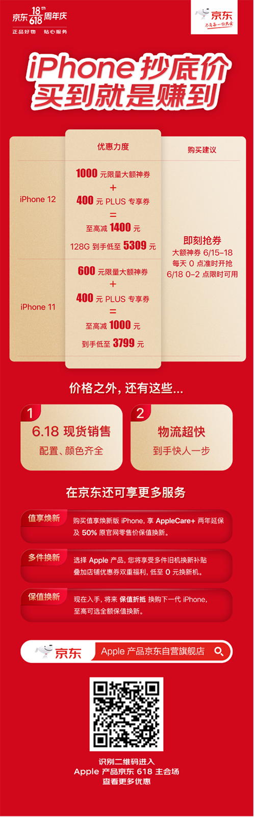 京東發(fā)放iPhone神券，618前兩小時下單iPhone 12、11享現(xiàn)貨抄底價